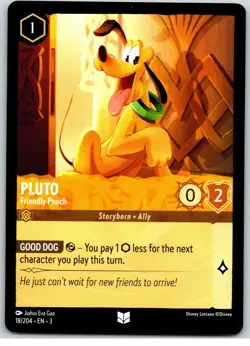 #18 Pluto - Friendly Pooch Uncommon Amber PLAYSET x4 2024 Lorcana Inklands 4x - Image 4