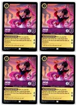 #41 Jafar - Lamp Thief Uncommon Amethyst PLAYSET x4 2024 Lorcana Inklands 4x - Image 1