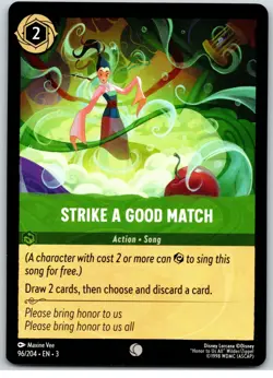 #96 Strike a Good Match - Common - Emerald PLAYSET x4 2024 Lorcana Inklands 4x - Image 4