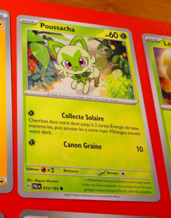 POKEMON EVOLUTIONS A PALDEA CARD CARTE POUSSACHA 012/193 PAL FR NM - Image 1