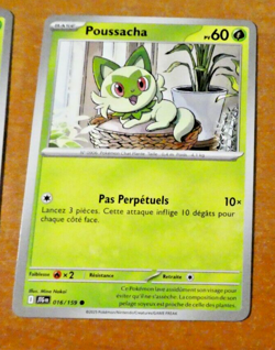 POKEMON AVENTURES ENSEMBLE CARD CARTE POUSSACHA 016/159 JTG FR EV09 NM 2025 - Image 1