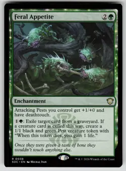 Feral Appetite Rare Commander: Secrets of Strixhaven 38 MTG Near Mint 2026 - Image 1
