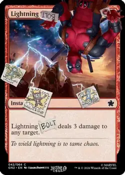 Lightning Bolt Deadpool Secret Lair Drop Series Magic: The Gathering NM - Image 3