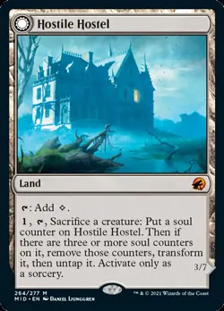 Hostile Hostel // Creeping Inn [Innistrad: Midnight Hunt] Magic MTG - Image 1