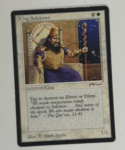 1993 Arabian nights King Suleiman Magic The Gathering MTG - Image 1