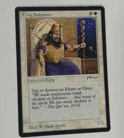 1993 Arabian nights King Suleiman Magic The Gathering MTG - Image 2