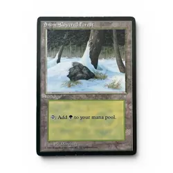 Magic: The Gathering Snow-Covered Forest 347 Ice Age Regular Land Card English - Image 1