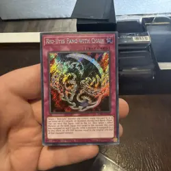 Yugioh Red-Eyes Fang with Chain LDS1-EN021 Limited Edition Secret Rare Near Mint - Image 1