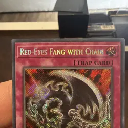 Yugioh Red-Eyes Fang with Chain LDS1-EN021 Limited Edition Secret Rare Near Mint - Image 2