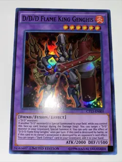 Yugioh! D/D/D Flame King Genghis - CT13-EN005 - Super Rare - Limited Edition NM - Image 1