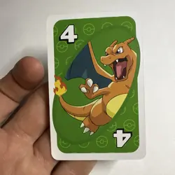 Charizard GREEN Four Pokemon UNO JAPANESE Card Game Pocket Monsters Back 4 - Image 3