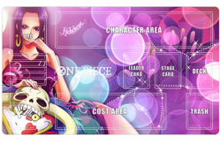 Boa Hancock One Piece Playmat With Zones TCG Card Game OPCG Play Mat Mousepad - Image 1