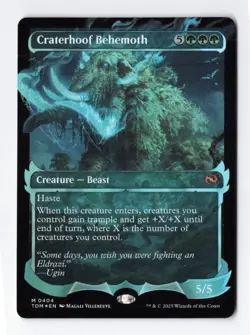 Craterhoof Behemoth Showcase Foil Mythic Tarkir Dragonstorm MTG Card NM - Image 1
