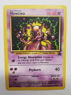 Pokemon TCG Mewtwo Wizards Black Star Promos 14 Regular Promo 1999. LP - Image 1
