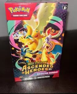 New/Sealed Pokemon TCG: Mega Evolution-Ascended Heroes Booster Bundle 6X Packs - Image 1