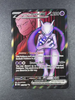 Pokemon Team Rocket's Mewtwo EX 213/182 Destined Rivals Ultra Rare Holo 280HP ca - Image 1