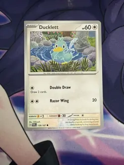 Ducklett Pokemon Scarlet & Violet: Twilight Masquerade TWM #139 Square Cut Error - Image 1