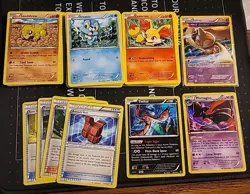 60+ Unsorted Card Lot of 2015 Pokemon Cards w/ 2 HOLOS, 4 TRAINERS, 1 FULL ART - Image 1