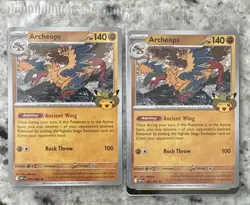 2x Pokemon Archeops Chicago Field Museum Fossil Exhibit Exclusive SEALED - Image 1