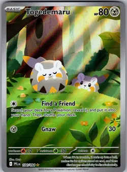 Togedemaru 104/094 Illustration Rare Phantasmal Flames Pokemon Near Mint - Image 1