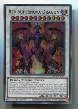 Yu-Gi-Oh! Red Supernova Dragon Super Rare englisch SDCK-EN044 Roter Supernova - Image 1