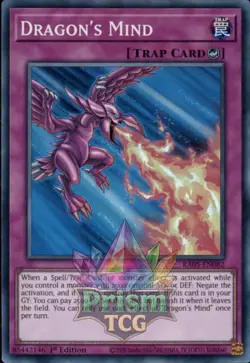 1st ed Dragon's Mind super rare RA05-EN082 Yugioh - Image 1