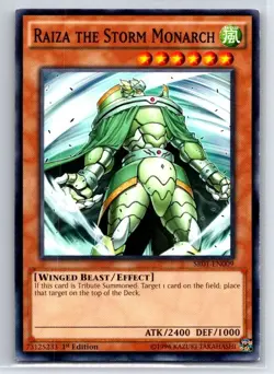Raiza the Storm Monarch SR01-EN009 Structure Deck: Emperor of Darkness Yu-Gi-Oh - Image 1