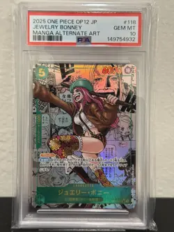 ONE PIECE 2025 OP12 #118 JEWELRY BONNEY MANGA JAPANESE PSA 10 - Image 1