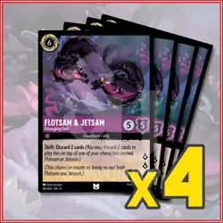 Disney Lorcana TCG: Flotsam & Jetsam Entangling Eels 44/204 x4 Uncommon - Image 1