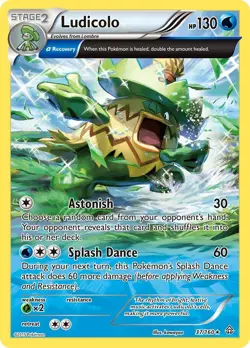 Ludicolo (Alpha) 37/160 Rare XY - Primal Clash Non Holo Pokemon Card - Image 1