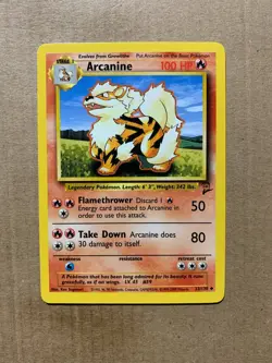 Arcanine 33/130 Base Set 2 - Uncommon Pokemon Card - NM/Mint - Image 1