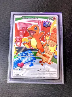 Pokemon Charmander Promo Holo Stamped Card MEP 038 2026 80 HP Fire Saboteri - Image 1