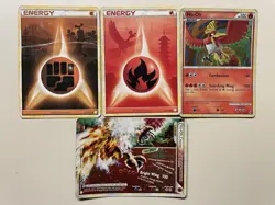 Pokemon TCG Ho-Oh Rare Card Lot Fire Energy, Legend (bottom), Call Of Legends - Image 1