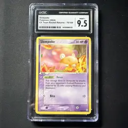 CGC 9.5 MINT Slowpoke 76/109 EX Team Rocket Returns 2004 Pokemon Card - Image 1