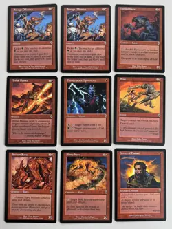 9x Red Common - MTG - Invasion - ENGL - ©2000 M/NM zB Stun | Crown of Flames - Image 1