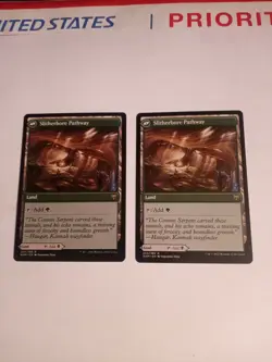 mtg pair of #254 Darkbore pathway Slitherbore PATHWAY Kaldheim RARE - Image 2