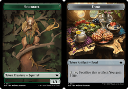 Squirrel // Food Double-Sided Token BLB Bloomburrow MTG Magic NM - Image 1