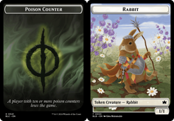 Poison Counter // Rabbit Double-Sided Token BLC Bloomburrow MTG Magic NM - Image 1