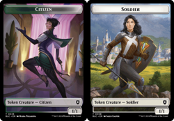 Citizen // Soldier Double-Sided Token BLC Bloomburrow MTG Magic NM - Image 1