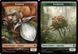 Hamster // Saproling Double-Sided Token BLC Bloomburrow MTG Magic NM - Image 1