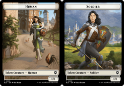 Human // Soldier Double-Sided Token BLC Bloomburrow MTG Magic NM - Image 1