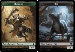 Raccoon // Rat Double-Sided Token BLC Bloomburrow MTG Magic NM - Image 1