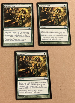 3x - Autumn's Veil - Core Set 2011 - MTG - Magic the Gathering - Image 1
