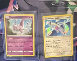 Pokemon TCG Mewtwo holo & Shining Lugia holo 2 Basic Card Lot English - Image 1