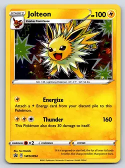 Jolteon SWSH094 Holo Promo Sword & Shield Promo Pokemon Near Mint - Image 1