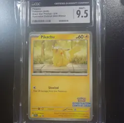 2025 Pokemon Pikachu Black Star Promo Illustration Contest 2024 SVP 214 CGC 9.5 - Image 1