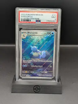 Pokemon TCG Wartortle 171/165 Scarlet & Violet 151 Illustration Rare PSA 9 - Image 1