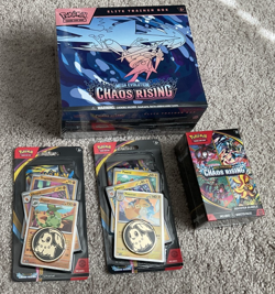 POKEMON Chaos Rising Bundle Sealed -ETB, BOOSTER BUNDLE, 2 Single Pack Blisters - Image 1