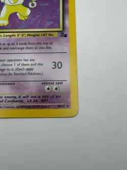 Pokemon TCG Hypno Holo Rare 8/62 1st Edition Fossil - Image 5
