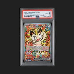 2026 POKEMON PERFECT ORDER SPECIAL ILLUSTRATION RARE MEOWTH EX #121 PSA 10 - Image 1